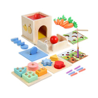 Aisheng 8-in-1 Baby Early Learning Toy Montessori Wooden Blocks Educational Game
