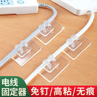 Self-Adhesive Cable Clips for Wall Mounting, No-Drill Wire Organizer and Fixer