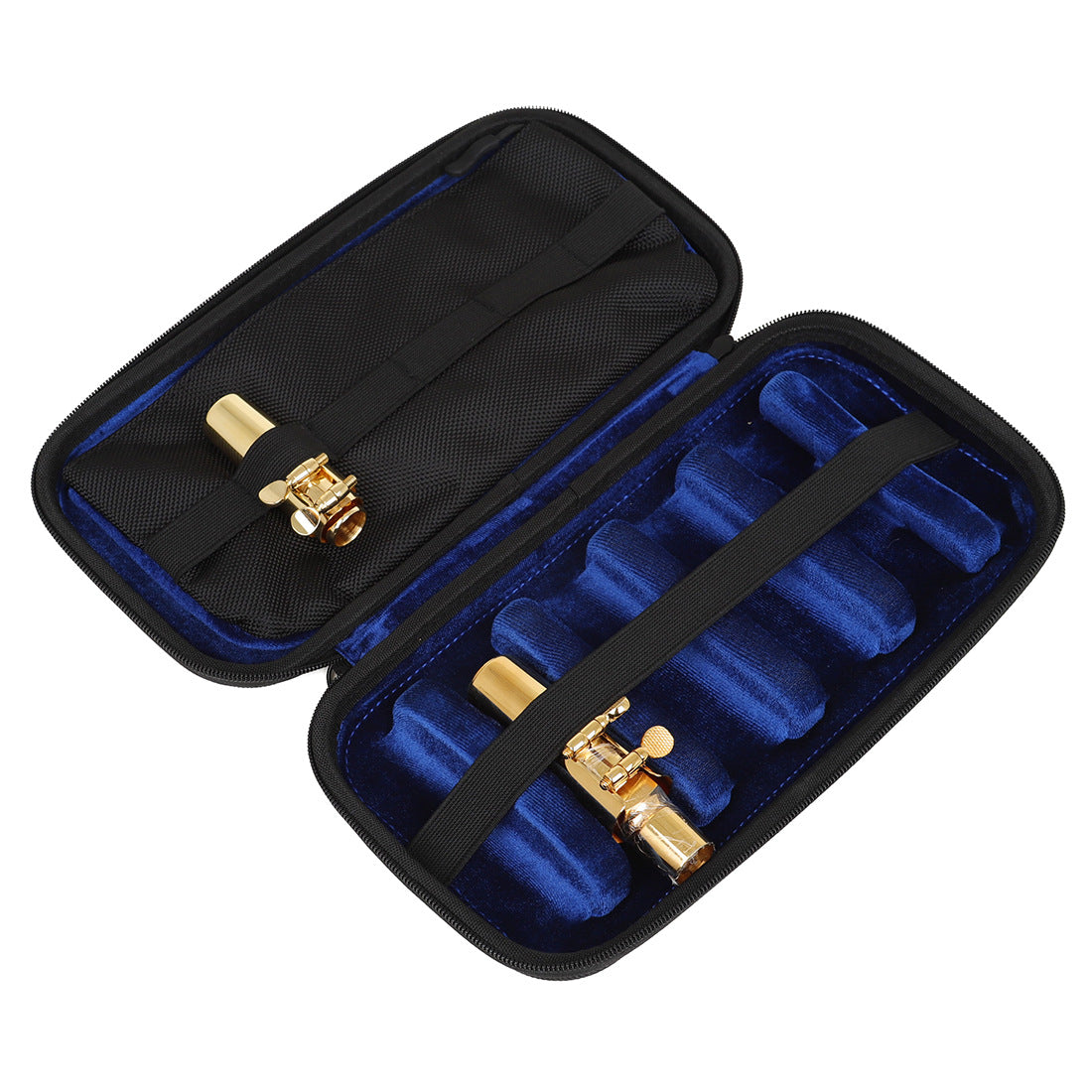 Premium Hard Saxophone Mouthpiece Case with Velvet Pouch