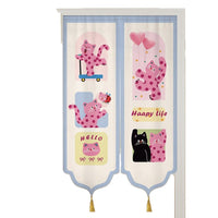 Cartoon Panda Doorway Curtain Privacy Screen for Bedroom Kitchen Bathroom