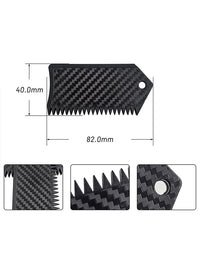 Surfboard Wax Comb with Carbon Fiber Texture for Paddleboards and Surfboards