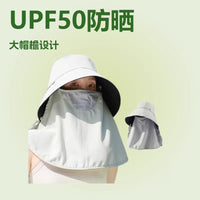 Women's UPF 50+ Sun Protection Bucket Hat with Wide Brim and Neck Flap for Outdoor Activities
