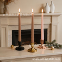 American Style Wrought Iron Taper Candle Holder Set for Dining Tables & Home Decor