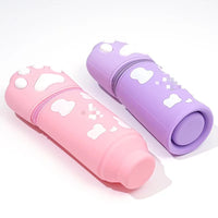 Retractable Silicone Pen Pencil Case Cute Cat Paw Design