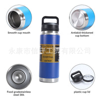 304 Stainless Steel Insulated Water Bottle with Handle for Outdoor Sports and Travel