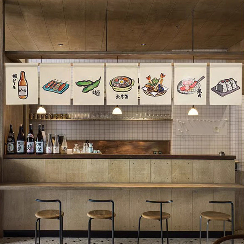Japanese Style Izakaya Noren Curtain for Restaurants and Bars