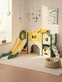 Cooye Dinosaur Slide and Swing Playset for Kids 3-10 Years Old with Climbing Frame