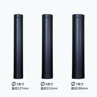 304 Stainless Steel Chimney Flue Pipe for Wood Burning Stoves and Fireplaces, 150mm Diameter