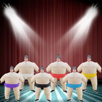 Inflatable Sumo Wrestler Costume for Adults and Kids - Funny Halloween Party Outfit