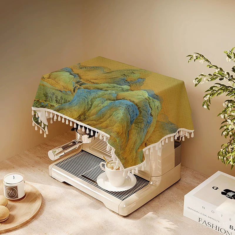 New Chinese Style Dust Cover for Coffee Machine Printer Air Conditioner with Tassel