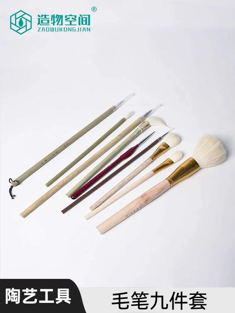 Professional Ceramic Painting Brush Set for Underglaze and Overglaze Techniques