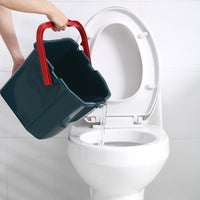 Portable Fishing Bucket with Seat, Thickened Plastic Multi-functional Live Fish and Car Wash Bucket