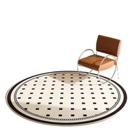 Round Lambswool or Velvet Area Rug for Bedroom Living Room Balcony