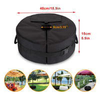 Tent Sandbag Weights for Outdoor Canopies, Umbrellas, and Advertising Tents - Black, 48x15cm