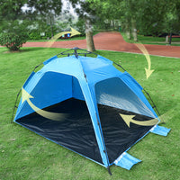 Automatic Pop-Up Camping Tent with Sun Shelter for Outdoor Picnic Beach