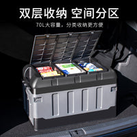 Foldable Car Trunk Storage Box Outdoor Camping Organizer with Waterproof Bag
