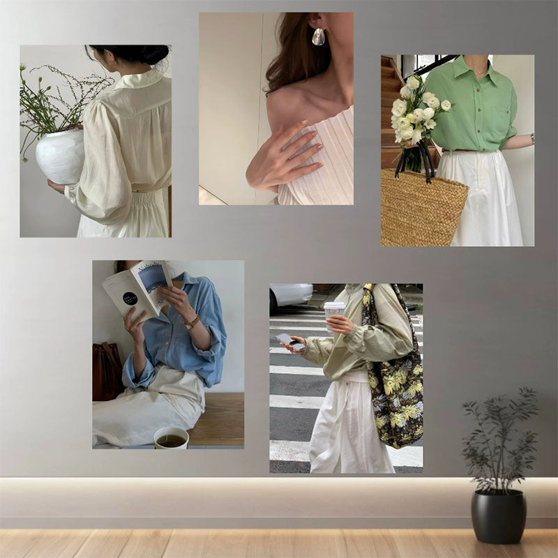 Korean Style Autumn Fashion Poster Wall Decor for Studios and Boutiques