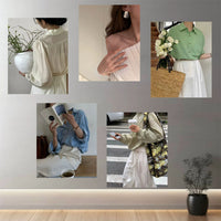 Korean Style Autumn Fashion Poster Wall Decor for Studios and Boutiques