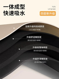 Cartoon Diatomaceous Earth Bath Mat, Non-Slip Absorbent Floor Mat for Bathroom and Toilet