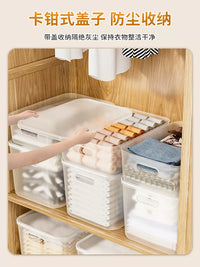 Clear Desktop Storage Box with Lid for Toys, Snacks, and Clothes