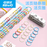 KW-triO Colorful Loose Leaf Binder Rings Plastic Snap Fasteners for Journals and Planners