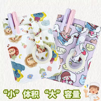 Cute Cartoon Nurse Pen Pouch with Flip Cover, Large Capacity Doctor Chest Pocket Pen Holder, Leak-Proof Pen Sleeve Clip