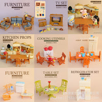Dollhouse Miniature Furniture & Accessory Sets for Pretend Play