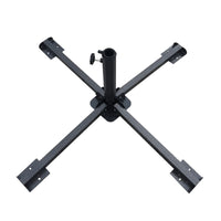 Outdoor Foldable Cross Base Umbrella Stand for Patio and Market Umbrellas