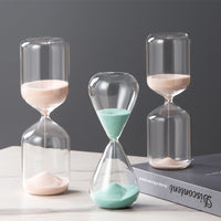 Borosilicate Glass Sand Timer for Desk Decor and Time Management, 15/30/60 Minute Options
