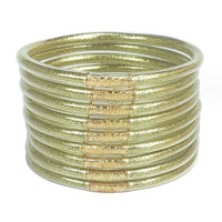 9-Layer Glitter Jelly Bangles Silicone Bracelet for Women