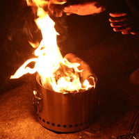 Portable Outdoor Wood Burning Stove Multi-functional Camping Fire Pit