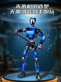 Multi-Joint Poseable Robot Action Figure Toy for Boys, Alloy Model with Suction Cup Base