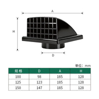 Square Rainproof Exhaust Vent Cover for Dryer and Ventilation Systems