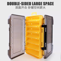 Double-Sided Fishing Lure Box with 14 Compartments for Minnow, Pencil, Sequin, Jig Lures