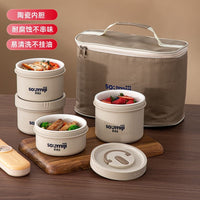 SUMEJI Ceramic Lined Microwaveable Lunch Box for Work and School