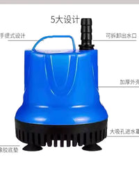 Submersible Water Pump for Fish Tank Aquarium, Silent Circulation Filter Pump, 110V-220V Rockery Fountain Pump