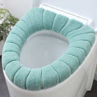 Knitted Toilet Seat Cover Set, 8-Pack, Universal Fit, Thickened Warm Washable Pads for All Seasons