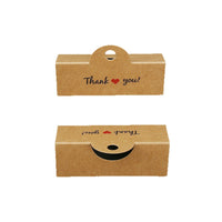 Kraft Paper Folded Header Card for Jewelry Necklace Hairpin Display Packaging, Flat Pocket Hanging Card