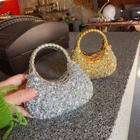 Girls' Rhinestone Acrylic Mini Handbag with Shoulder Strap