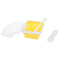 Collapsible Silicone Bowl with Lid, Portable Food Container for Travel, Camping, and Baby Meals, High-Temperature Resistant
