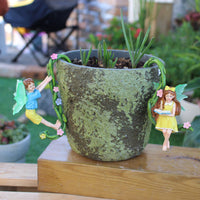 Creative Luminous Fairy Garden Statues Resin Ornaments for Outdoor Landscape Decor