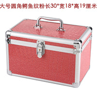 Professional Portable Aluminum Cosmetic Makeup Tool Case with Trays for Nail Techs, Beauticians, and Therapists