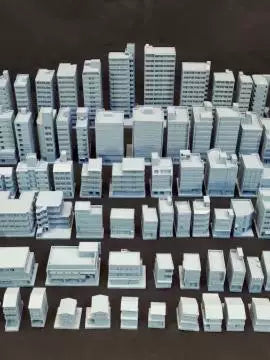 City Architecture 1300 Micro Scene 3D Print STL Data File