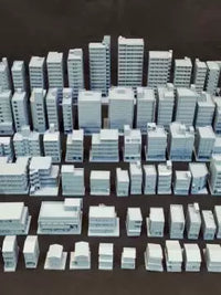 City Architecture 1300 Micro Scene 3D Print STL Data File
