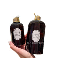 500ml Caramel Brown Light-Blocking PET Plastic Empty Bottle with Ding-Dong Cap for Shower Oil Toner Massage Oil Hydrosol