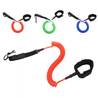 Paddle Board Leash 7-12ft Coiled 7mm TPU Double Swivel for Surfing and SUP