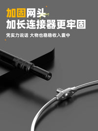 JiaDiaoni Carbon Fiber Fishing Landing Net Pole, Ultralight and Super Hard, Telescopic for Large Fish
