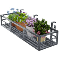 Stainless Steel Railing Planter Box for Outdoor Windowsills and Balconies