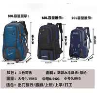 Waterproof 60L Hiking Backpack for Travel, Outdoor, and School