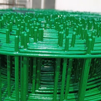 Green PVC Coated Wire Mesh Fence for Poultry and Garden Enclosures, 1.8m x 30m
